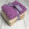 Cotton dishcloths. Pack of three.