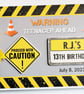 Teenager Birthday Guest book, Warning teenager ahead birthday guest book - Image 1
