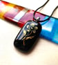 Vintage Rose Glass Pendant