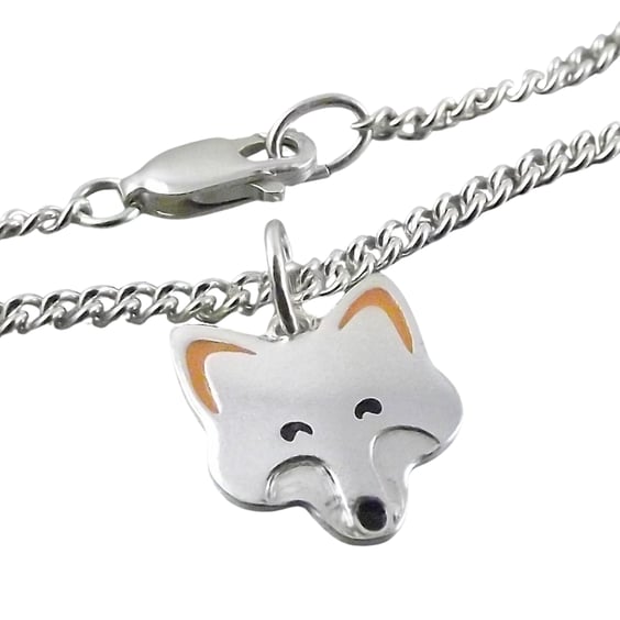 Fox Anklet, Silver Nature Jewellery, Handmade Animal Gift, Wildlife Anklet