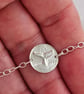 Whale Tail Engraved Sterling Silver Coin Bracelet - Image 2