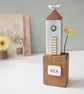 Tall Wooden Sea Hut with Clay Flower and Seagull 'Sea' - Image 2