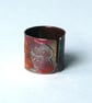 Etched copper flower ring - adjustable size - Image 3