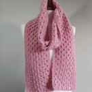 Cosy Pink Granny Stitch Scarf