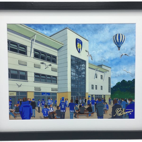 Colchester, Framed & Unframed Fine Art Print Utd Football Club FC, Stadium Gift