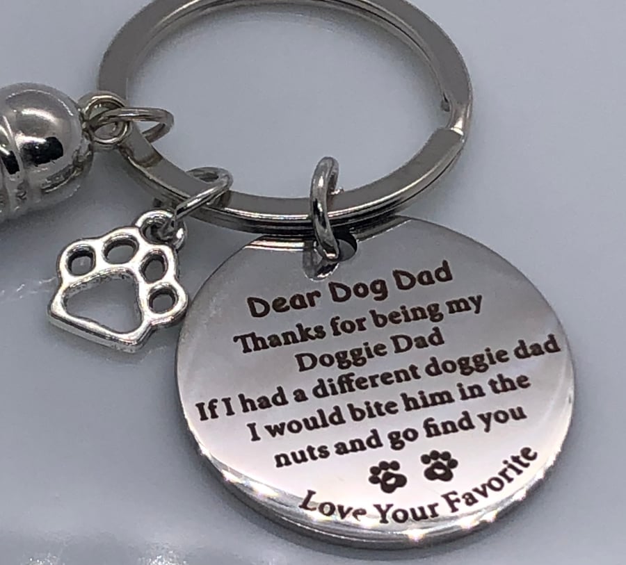 Dog Dad Keyring and Pouch Folksy