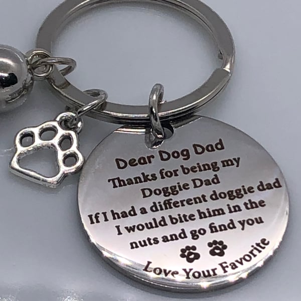 Dog Dad Keyring and Pouch