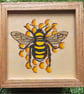 Handpainted bee on honeycomb trinket, jewellery, keepsafe box