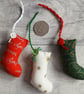 Set of 3 Mini Stocking Christmas Tree Decorations, Scrapbox Stockings - Image 4