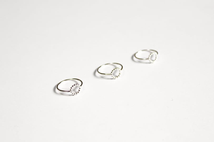 Spirit ring, silver ring, silver circle ring