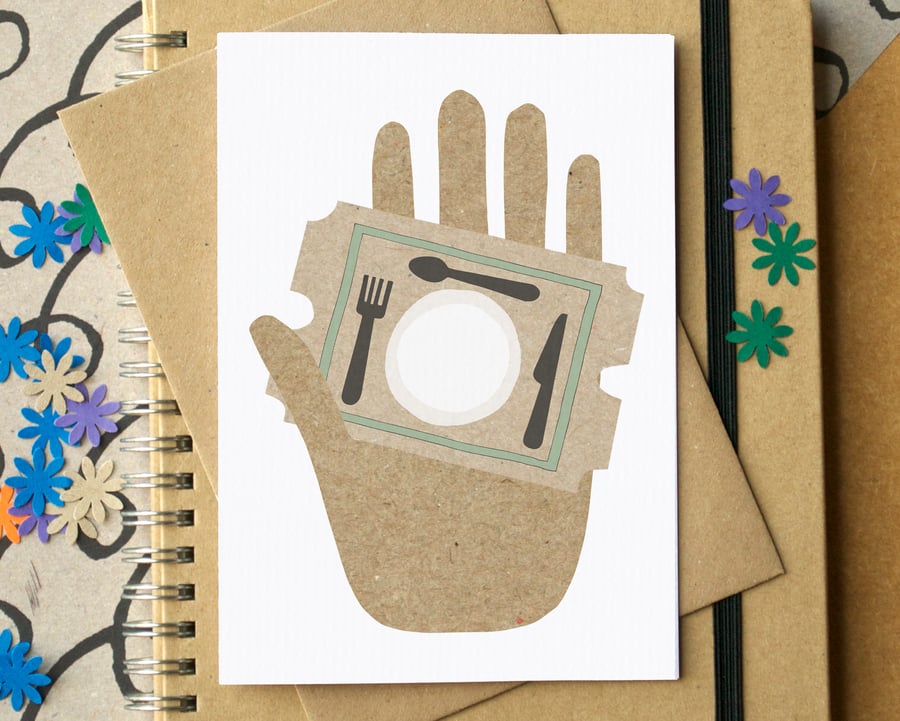 Card for Restaurant Voucher - Cards for Unwrappable Gifts