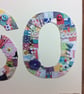 60th patchwork birthday card - Image 3