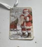 CHRISTMAS GIFT TAGS ( pack of 3 ) 'Checking His List ' . Santa, St Nick  - Image 4