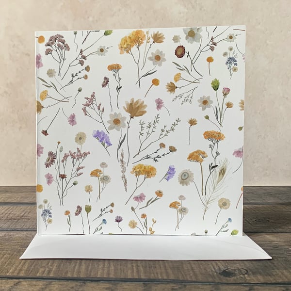 Handmade Card -  Spring Flowers