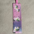 Unicorn Fabric Bookmark 