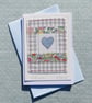 Hand-stitched little heart card with with Liberty prints - so pretty! - Image 4