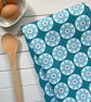 Blue Daisy Tea Towel - Image 1