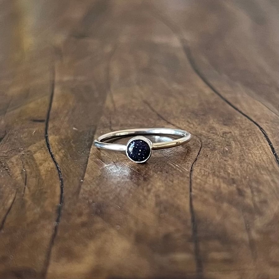 Written In The Stars Handmade Stacker Ring Size I (UK)