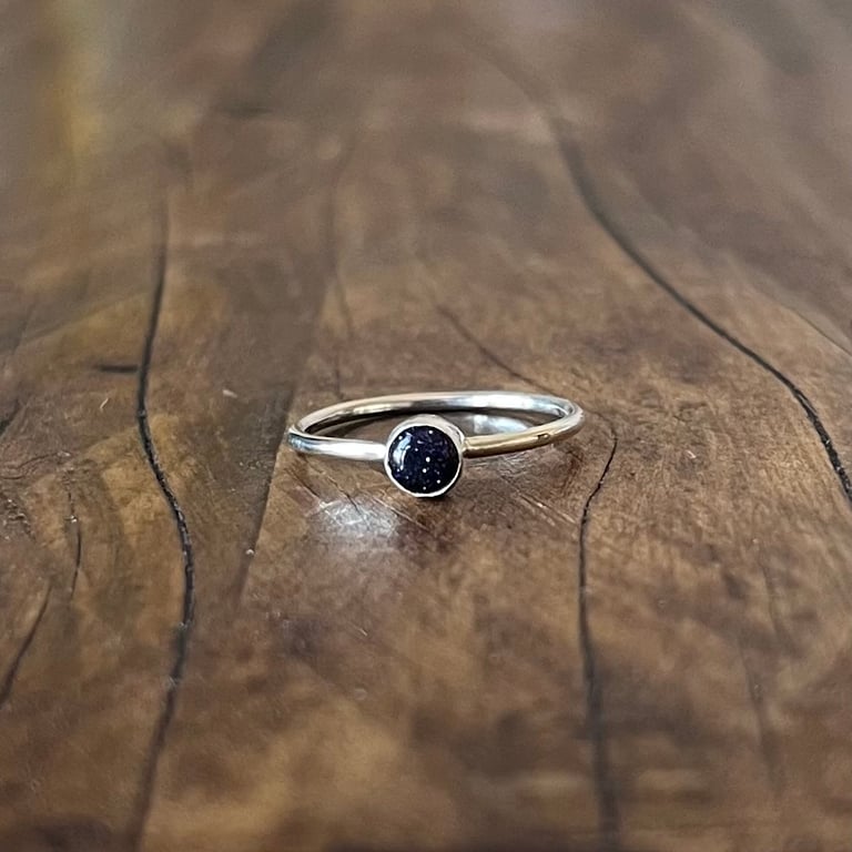 Written In The Stars Handmade Stacker Ring Size I (UK)