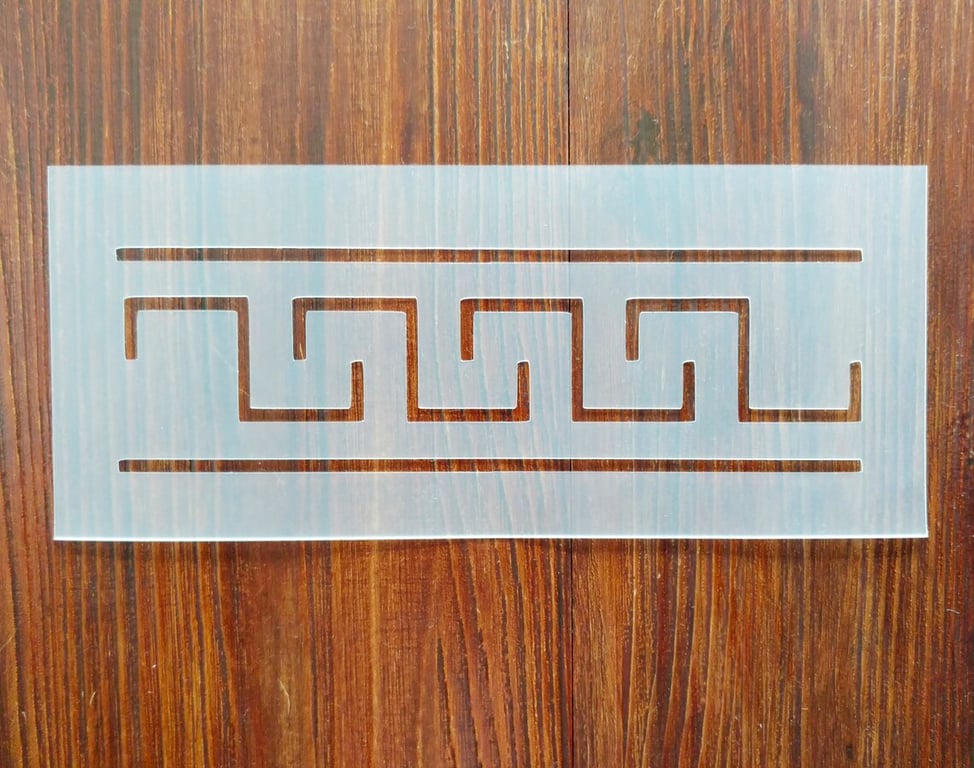 Greek Key Border Quilting Stencil Mask Reusable PP Sheet