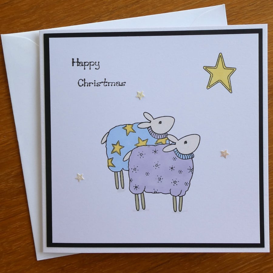 Sheep Christmas Card - With Love