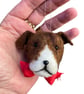 Needle felted Dog head bauble, brindled staffie, christmas decoration, pet gift - Image 7