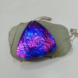 Titanium Purple and Blue Delta Pendant Necklace (NKTTNKTR2) - UK Free Post