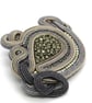 Grey Soutache Brooch Hematite Druzy Large Statement Handmade Brooch - Image 4