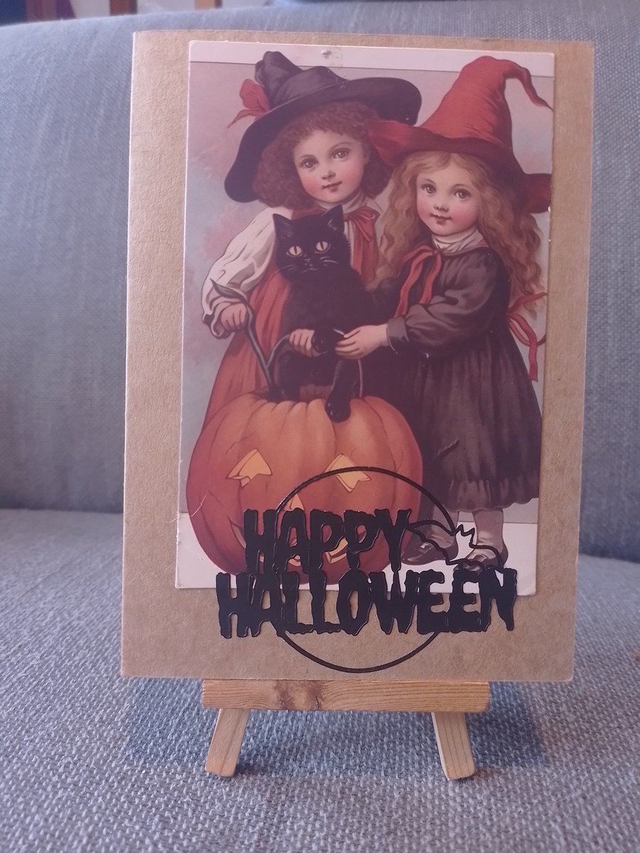 Halloween Pumpkin and Friends Handmade card