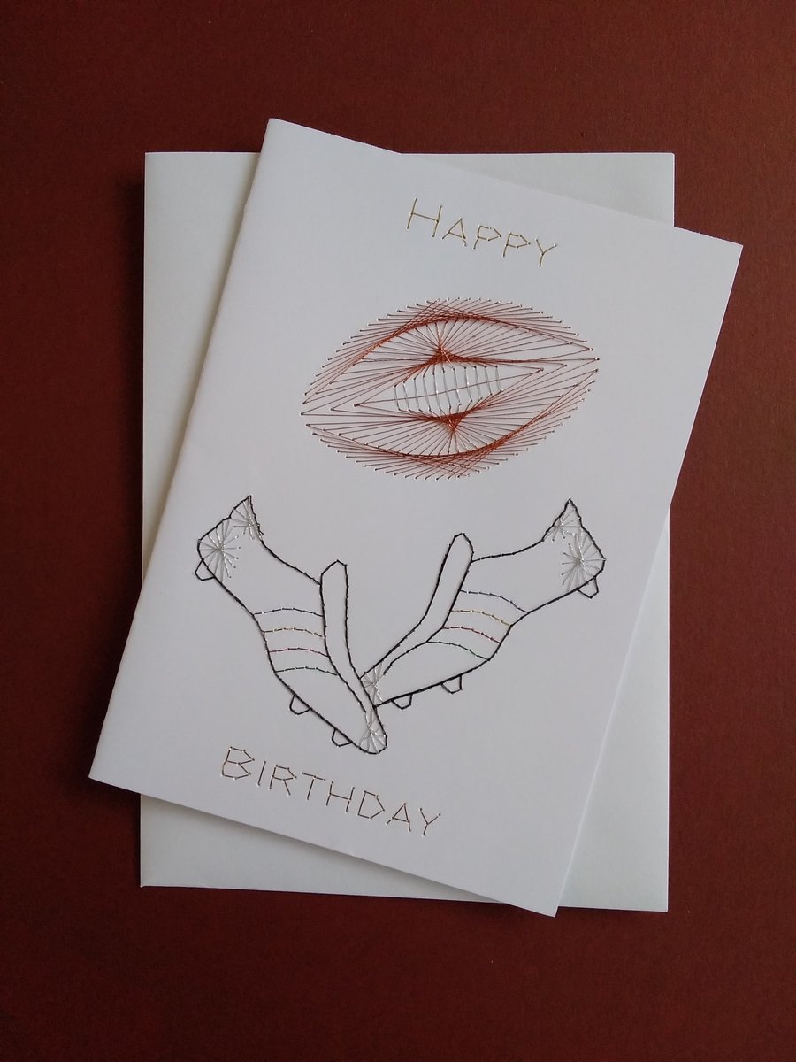 Rugby Player Birthday Card.