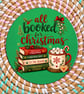 All Booked for Christmas Coaster – Festive Book Lover Wooden Drinks Coaster 
