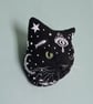 Larger than life felt cat head wall mount 'Belladonna Moonwhisker' - Image 3