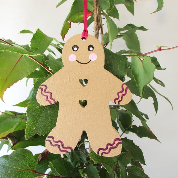 Gingerbread Man handpainted onto mdf