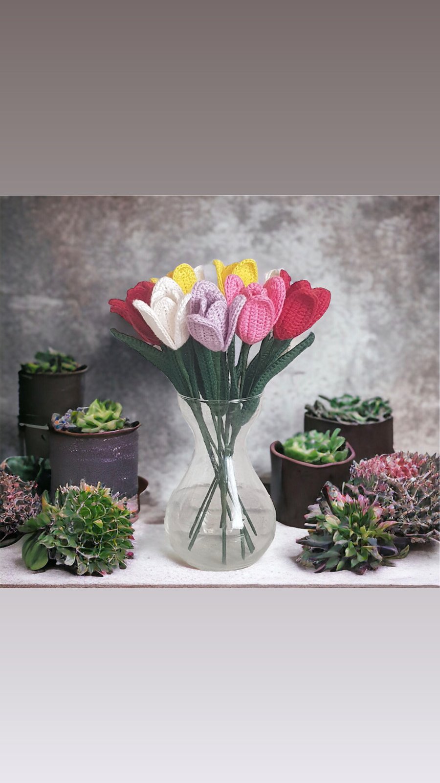 Crochet Tulip Flowers