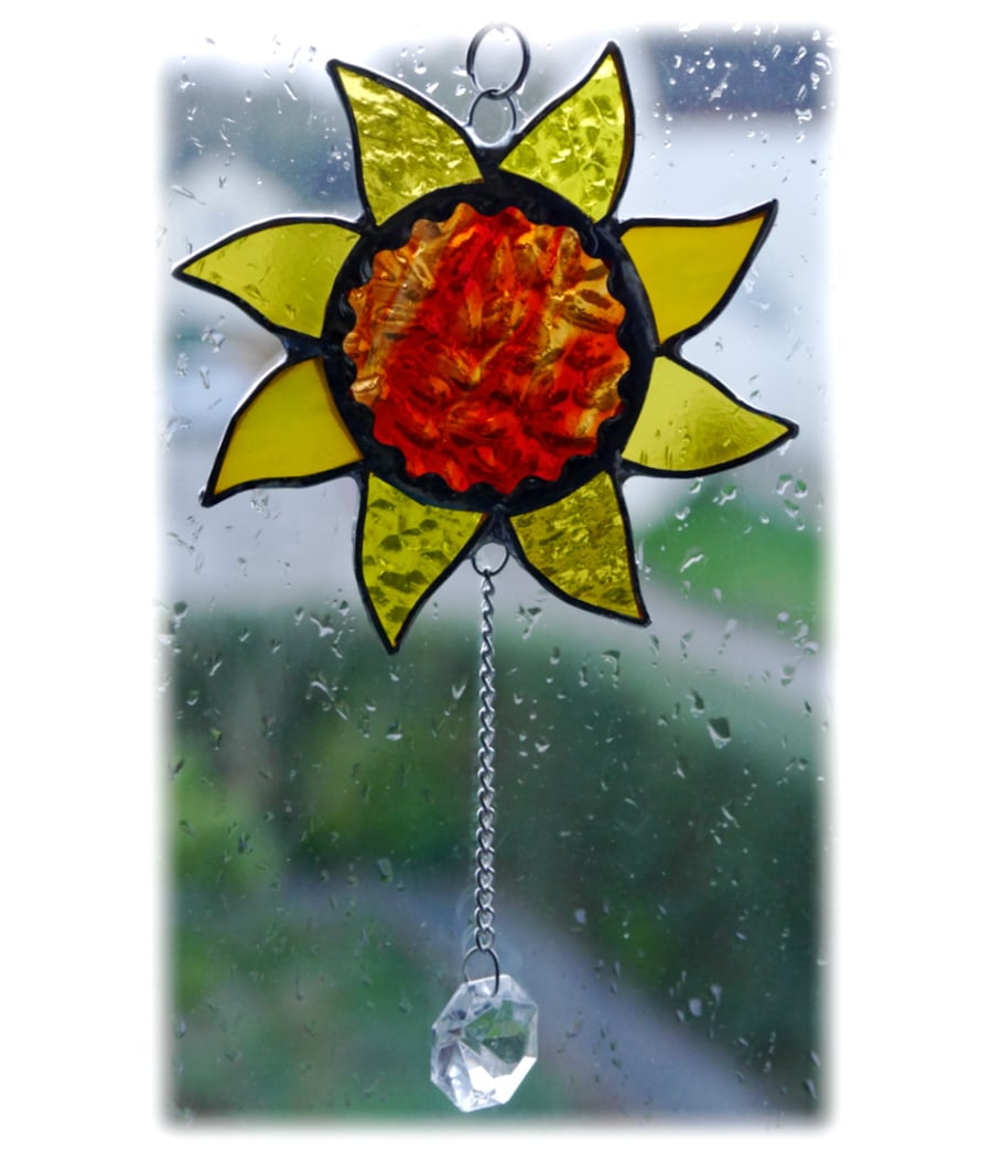 Sun Suncatcher Stained Glass Handmade Sunshine 010