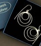 Silver Triple Hooped Drop Earrings - Image 6