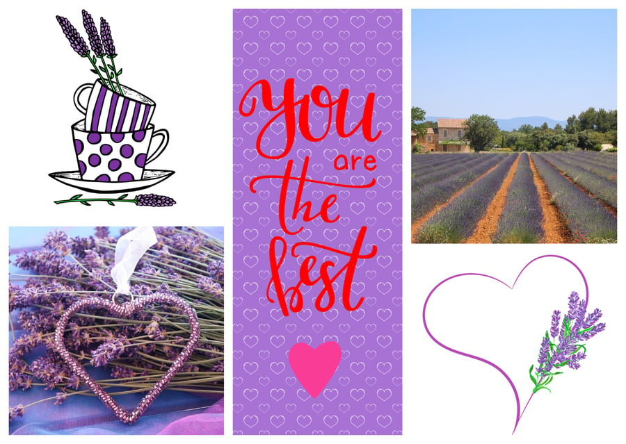 You are the Best Lavender Greeting Card A5