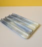 Large grey fused glass soap dish - Image 3