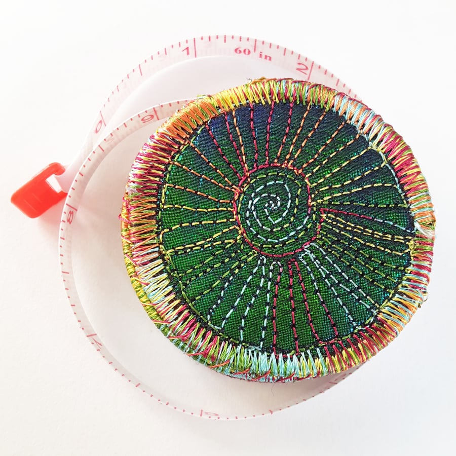 Perfectly Imperfect Free machine embroidery retractable tape measure 