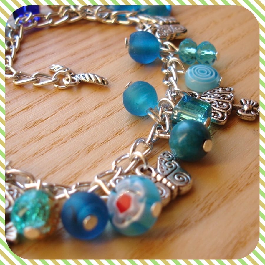 Blue Charm Bracelet