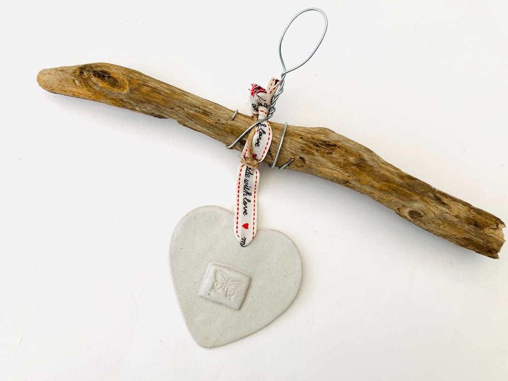 Bespoke Driftwood Loveheart hanger, handmade, one off design, home decor