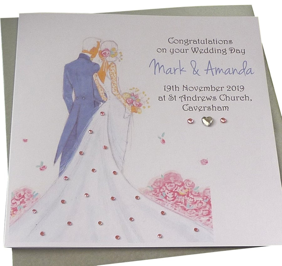 Personalised Handmade Wedding Card