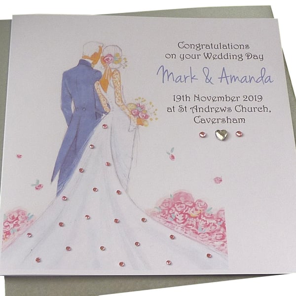 Personalised Handmade Wedding Card