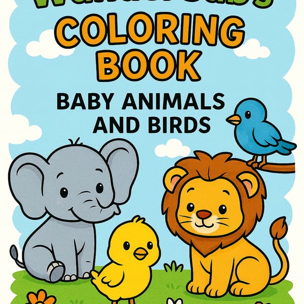 74 Baby Animal and Bird Coloring Pages Made in UK