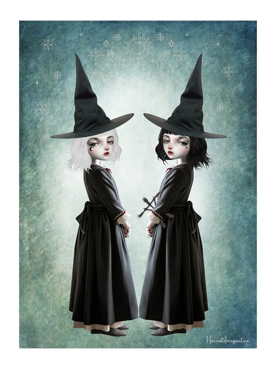 Sister Witches Art Print - Toil & Trouble
