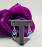 Blue Agate & Sterling Silver Marquise Charm - Image 3