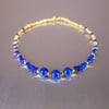 Bracelet handmade with stunning Lapis Lazuli gemstone beads 