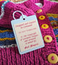 Designer Hand Knitted Baby Girl''s Cardigan 0-6 months size - Image 3