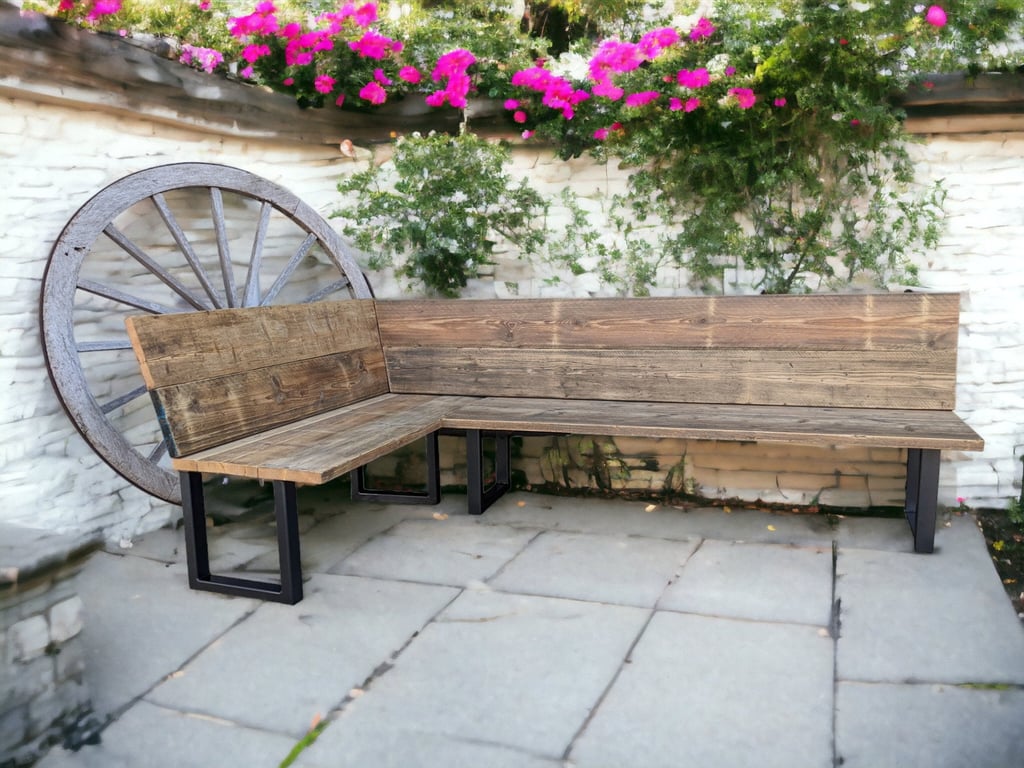 Outdoor Garden Corner Bench Sofa Scaffold board - Garden Furniture THE TIMMS