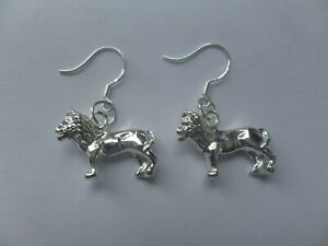 lion charm hook earrings